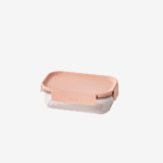 קופסת אחסון 910 מ"ל מכסה בצבע ורוד פסטל מסדרת קלאסיק פלוס של Lock&Lock