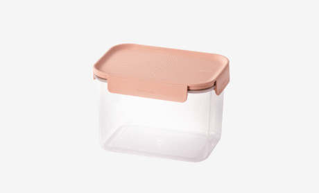 קופסת אחסון 2 ליטר מכסה בצבע ורוד פסטל מסדרת קלאסיק פלוס של Lock&Lock