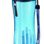 בקבוק 550 מ"ל Bisfree של Lock&Lock  עם קש ופיית סיליקון נשלפת תכלת שקוף דגם 628B