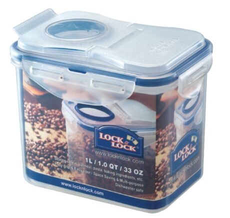 קופסת אחסון הרמטית Lock&Lock עם פתח עליון 1 ל' דגם 812F מידות: 12.5x10.8x15.1 ס"מ