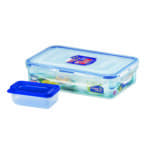 קופסת אחסון Lock&Lock הרמטית 800 מ"ל בתוספת קופסא פנימית לרטבים/סלטים 150 מ"ל דגם 816L מידות: 5.2x13.4x20.5 ס"מ