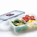 קופסת אחסון Lock&Lock עם חלוקה פנימית נשלפת 1 ל' דגם 817C מידות 6.9x13.4x20.5 ס"מ