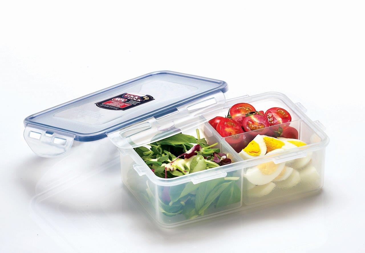 700-817-2.jpg קופסת אחסון Lock&Lock עם חלוקה פנימית נשלפת 1 ל' דגם 817C מידות 6.9x13.4x20.5 ס"מ – תמונה 1