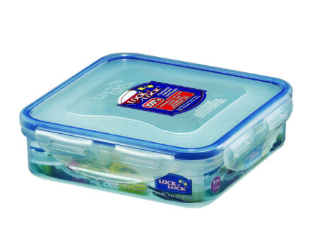 קופסת אחסון Lock&Lock הרמטית 600 מ"ל מידות: 4.5x15.5x15.5 ס"מ דגם 822