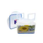 קופסת אחסון Lock&Lock הרמטית 1.2 ל' עם רשת לגבינות / חמוצים. מידות: 8.7x15.5x15.5 ס"מ דגם 822T