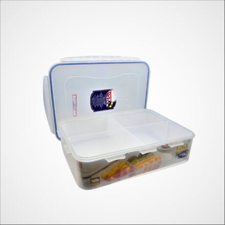 קופסת אחסון Lock&Lock הרמטית מחולקת 3.9 ליטר מידות: 29.5x23x8.4 ס"מ דגם 834C