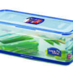 קופסת אחסון Lock&Lock הרמטית עם רשת 2 ל' הרשת מיועדת לניקוז נוזלים. מידות 10.3x11.5x27.8 ס"מ דגם 844