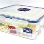 קופסת אחסון Lock&Lock הרמטית מרובעת 1.6 ל' עם חלוקה פנימית נשלפת. מידות: 6.5x20.5x20.5 ס"מ דגם 858C