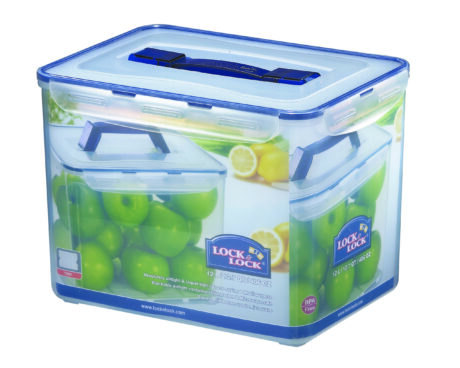 קופסת אחסון 12 ל' עם ידית ורשת Lock&Lock מידות: 23x23.2x31.6 ס"מ דגם HPL889