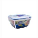 קופסת אחסון Lock&Lock הרמטית 950 מ"ל בבושקה. מידות: 8.3x16.4x16.4 ס"מ. הקופסאות בסדרה נכנסות האחת בתוך השנייה לחיסכון ויעילות באחסון. דגם HSM8440