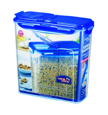 קופסת Lock&Lock לקורנפלקס דגם 951 3.9L ליטר מידות: 24.7x11.1x24.5 ס"מ