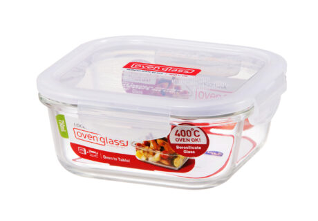 תבנית זכוכית מרובעת Lock&Lock אובן גלאס 750 מ"ל. מידות: 6.9x15.5x15.5 ס"מ. דגם LLG224