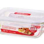 תבנית זכוכית מלבנית Lock&Lock אובן גלאס 630 מ"ל. מידות: 17.5x13x6.4 ס"מ. דגם LLG428