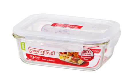 תבנית זכוכית מלבנית Lock&Lock אובן גלאס 630 מ"ל. מידות: 17.5x13x6.4 ס"מ. דגם LLG428