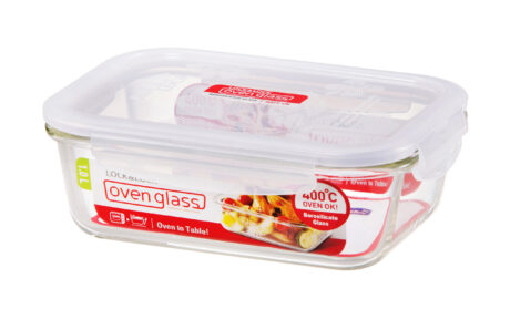 תבנית זכוכית מלבנית Lock&Lock בורוסיל 1 ליטר. מידות: 7.4x15.2x20 ס"מ. דגם LLG445