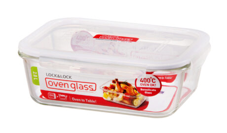 תבנית זכוכית מלבנית Lock&Lock בורוסיל 2 ליטר מידות: 8.8x18.9x25.1 ס"מ דגם LLG455