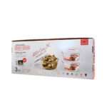 סט 3 תבניות זכוכית אובן גלאס עגולות Lock&Lock. דגם LLG861S3