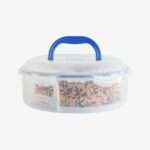 קופסאת אחסון עגולה בקוטר 30 ס"מ לאחסון וניוד עוגה עד קוטר 26 ס"מ עם מגש נשלף, מכסה וידית נשיאה 5.5 ליטר מבית Lock&Lock