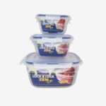 סט 3 קופסאות אחסון 'סדרת בבושקה' - Lock&Lock