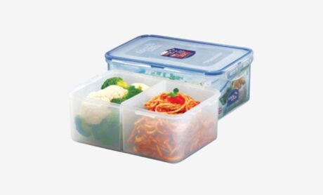 קופסת אחסון Lock&Lock הרמטית מחולקת 2.3 ל' מידות: 9.5x16.5x23.2 ס"מ דגם 825B