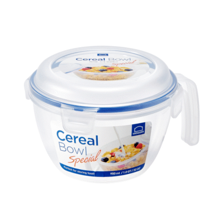 קערית Lock&Lock רב-תכליתית לדגני בוקר ומרק עם ידית אחיזה - 950 מ"ל