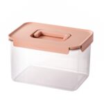 קופסת אחסון 6 ליטר מכסה בצבע ורוד עם ידית נשיאה מסדרת קלאסיק פלוס של Lock&Lock