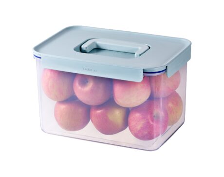 קופסת אחסון 6 ליטר מכסה בצבע מנטה עם ידית נשיאה מסדרת קלאסיק פלוס של Lock&Lock